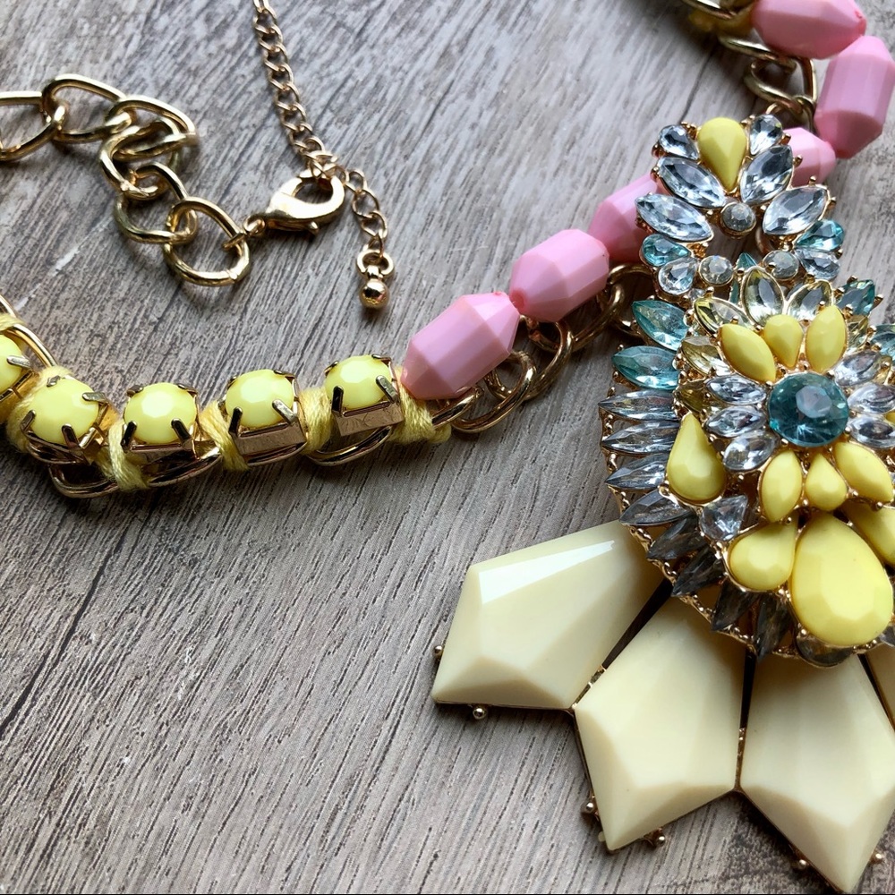 Vintage Pastel Pink Statement Necklace, Punk, Y2K, Preppy, Retro, Pin-Up, Drag